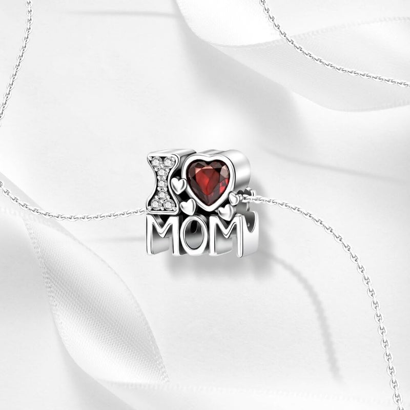 VALGACLS Mom Wife Daughter Love Heart Wedding Rings Charms 925 Sterling Silver Charms for Bracelets Necklace Valentine's Day Mother's Day Jewelry Charm for Women - Image 2